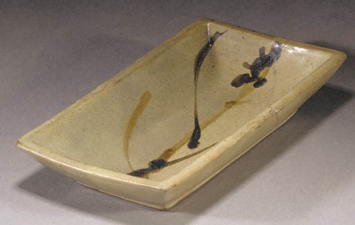 A Shoji Hamada stoneware rectangular dish