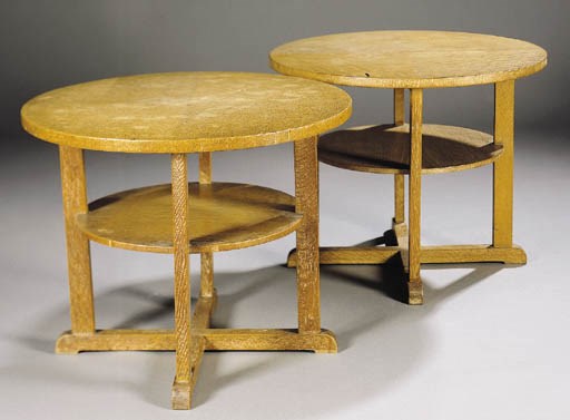 Two Heals oak sofa tables