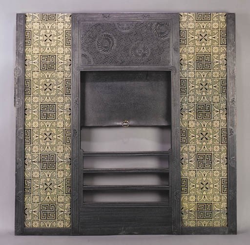 A Barnard, Bishop and Barnard cast iron fireplace