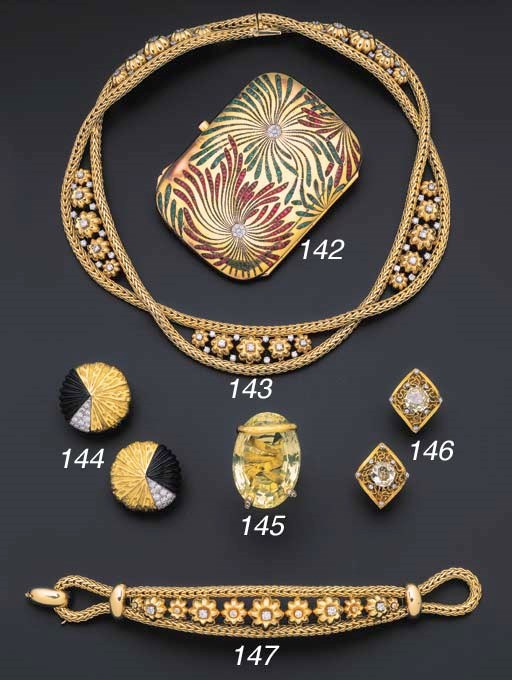 A group of diamond-set jewellery