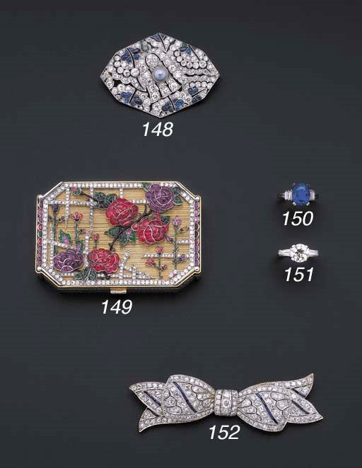 A multi-gem 'Rose' vanity case, by Charlton & Co.