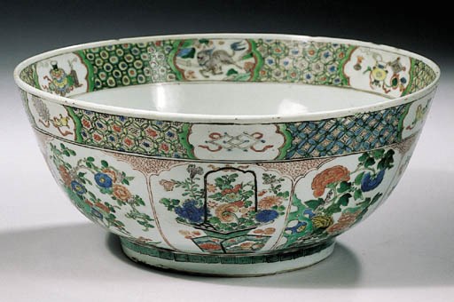 A large famille verte bowl