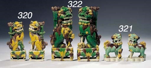 A pair of biscuit famille verte joss-stick holders
