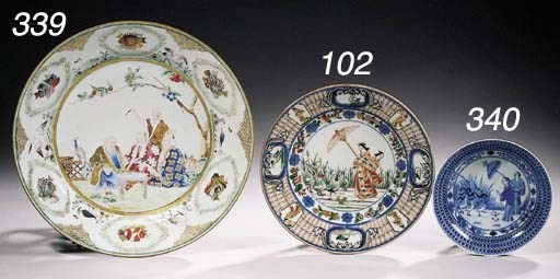 A large famille rose 'docot's visit' dish