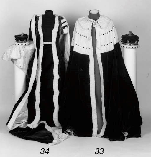A Peer's Coronation Robe and Coronet