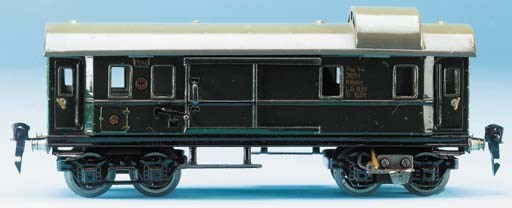 A  Märklin 17540 bogie 24.5cm. DR Passenger Baggage Van with electric siren