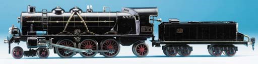 A Märklin 20 Volt electric H64/13020 PLM 4-6-2 (2-3-1) Locomotive and bogie Tender