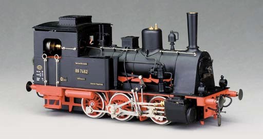 A fine and well detailed Gauge 1 spirit-fired steam model of the German DR 0-6-0 (C) Prussian Tank Locomotive No. 897462 by Hacans Erfurt 1904