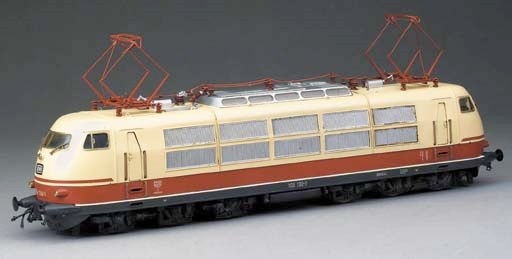 A well made and proportioned Gauge 1 two-rail electric model of the German DB Co-Co electric locomotive 103130-1 by Krauss Maffei and Siemens