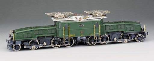 A well constructed and detailed Gauge 1 two-rail electric model of the Swiss SBB Ce 6/811 1.C-C.1. Crocodile articulated electric locomotive No. 14270