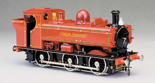 A Gauge 1 spirit-fired steam model of the London Transport 0-6-0 ex GWR Pannier Tank Locomotive L90