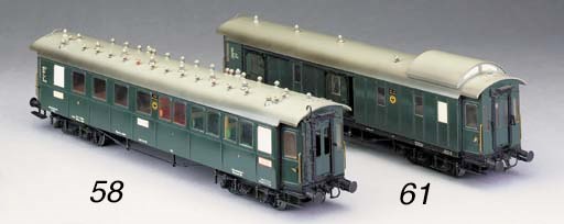 A Gauge 1 two-rail electric model of the German DR (Bavarian) four-axle Baggage Car No. 107247