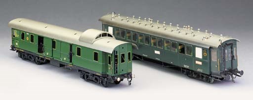 A Gauge 1 two-rail electric model of the German DR four-axle Bogie Corridor Baggage Van No. 19441