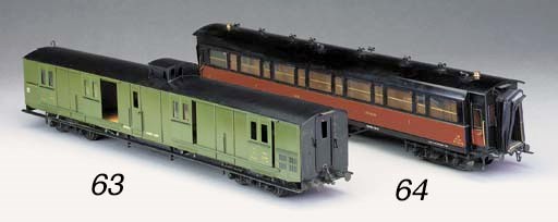 A Gauge 1 two-rail electric model of the French PLM four-axle Corridor Baggage Guards Van No. 24601