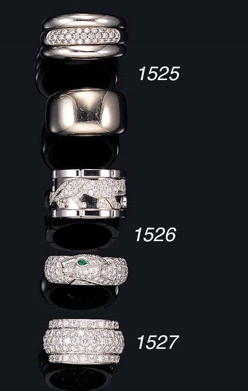 TWO DIAMOND-SET "PANTHER" RINGS, BY CARTIER