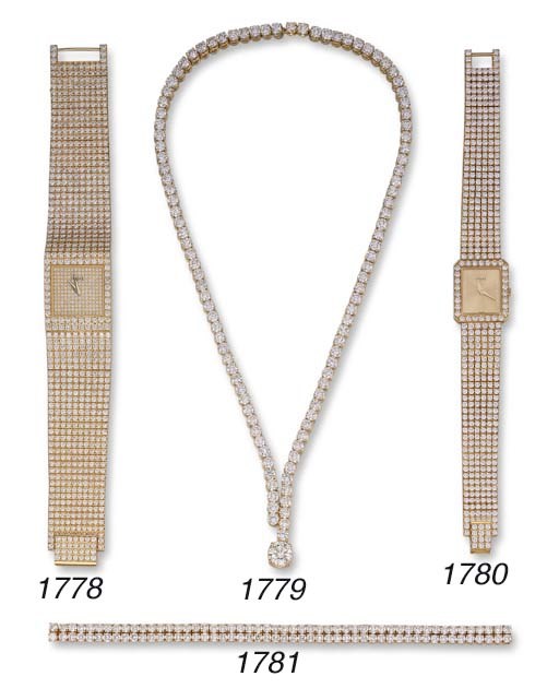 AN 18K GOLD AND DIAMOND-SET SQUARE WRISTWATCH, BY PIAGET