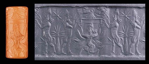 A NEO-BABYLONIAN CARNELIAN CYLINDER SEAL