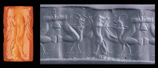AN ACHAEMENID CARNELIAN CYLINDER SEAL