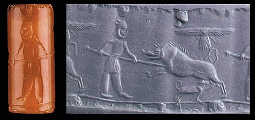 A GRAECO-PERSIAN CARNELIAN CYLINDER SEAL