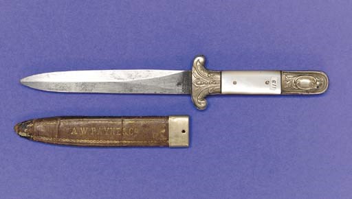 AN ENGLISH DIRK KNIFE BY A.W. PAYNE & CO, MANHATTAN WORKS, SHEFFIELD, CIRCA 1860