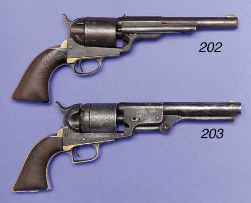 A RARE AND UNUSUAL .44CF COLT "FLUCK" PRE-FIRST MODEL 1848 DRAGOON CONVERSION REVOLVER, NO. 2217 FOR 1848