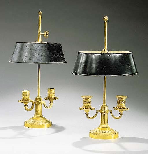 PAIRE DE LAMPES BOUILLOTES DE STYLE LOUIS XVI