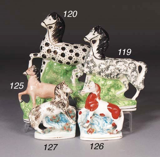 A Staffordshire model of a circus pony