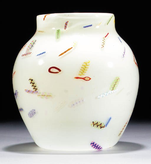 A Monart white vase