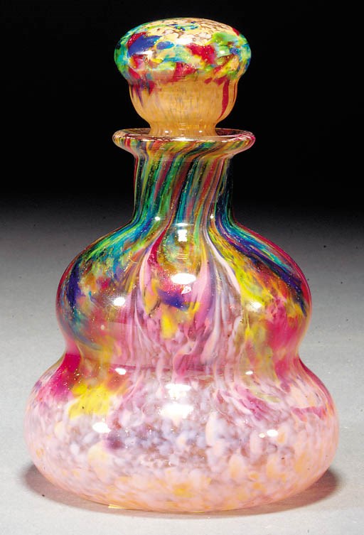 A Monart perfume bottle and stopper