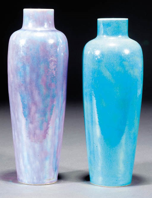 A Ruskin turquoise blue lustre vase