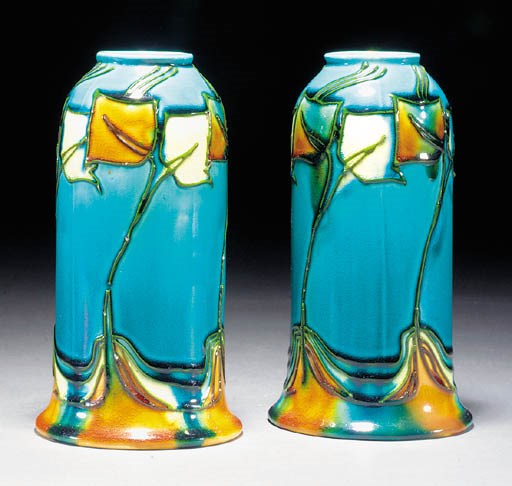 A Minton Secessionist pair of vases