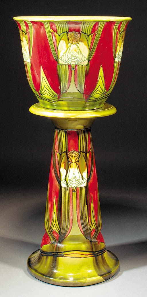 A Minton Secessionist jardiniere and stand