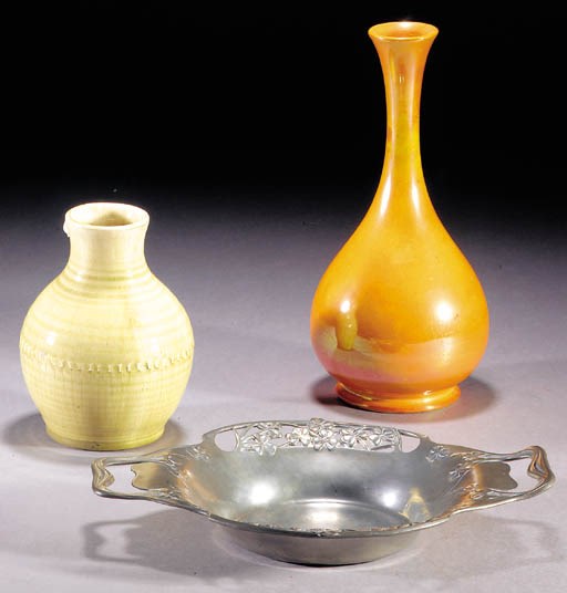 A Moorcroft orange lustre vase