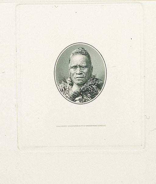 A vignette on card of the Maori King Tawhiao, uncirculated, rare