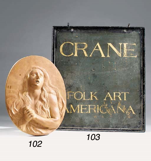 A sheet metal and iron trade sign, 20th century