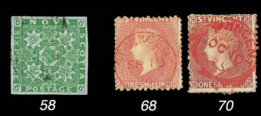 used  -- a single neatly cancelled with 1875 c.d.s. in red; fine and most attractive. S.G. 21, £250. Photo