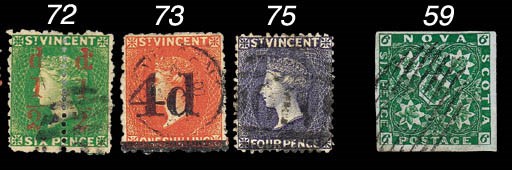 used  -- 4d. on 1/- bright vermilion, neatly cancelled with c.d.s.; fine. B.P.A. Certificate (1971). S.G. 35, £750. Photo