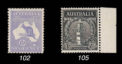 unmounted mint  1915-28 6d. ultramarine Die IIA (Substituted Cliché, upper plate, right pane, row 10/6), unmounted mint; one perf. with faint fox mark, otherwise of lovely fresh colour and very fine. Rare. S.G. 38a, £900. ACSC 19ea. Photo