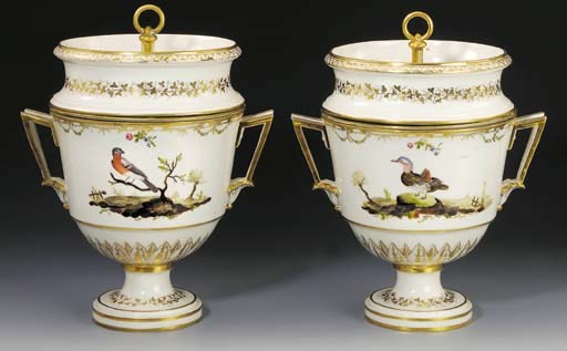 A pair of Continental ornithological ice-pails, covers and liners
