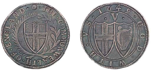 Crown, 1649, thin, wire-line inner circle and inverted N in ENGLAND (ESC 2, R5; S.3214), about very fine, extremely rare