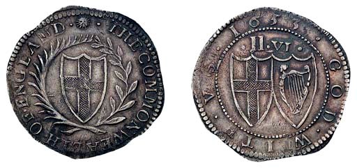 Halfcrown, 1653 (ESC 431; S.3215), struck on a full flan with a mottle tone, almost extremely fine