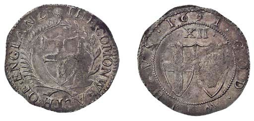 Shilling, 1651, reads COMONWEALTH in error (ESC 984C, R3- more likely R4; S.3217), has been cleaned, weak in centre, otherwise very fine or better, the error clear, extremely rare