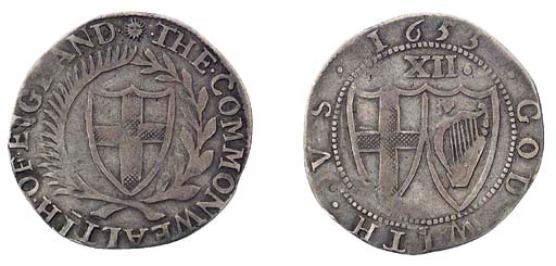 Shilling, 1653 (ESC 987; S.3217), lightly double struck in legend (reading COMMONWEALTTH), otherwise fine