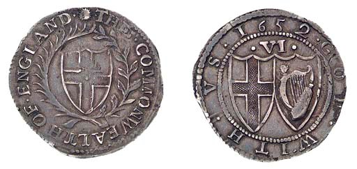 Sixpence, 1652, N in COMMON inverted (ESC 1486, unpublished variety; S.3219), slightly double struck on obverse, otherwise good very fine, an unpublished variety