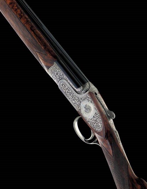 A FINE SABATTI-ENGRAVED .410 (3IN) SINGLE-TRIGGER OVER-AND-UNDER SIDELOCK EJECTOR GUN BY ABBIATICO & SALVINELLI, NO. 707