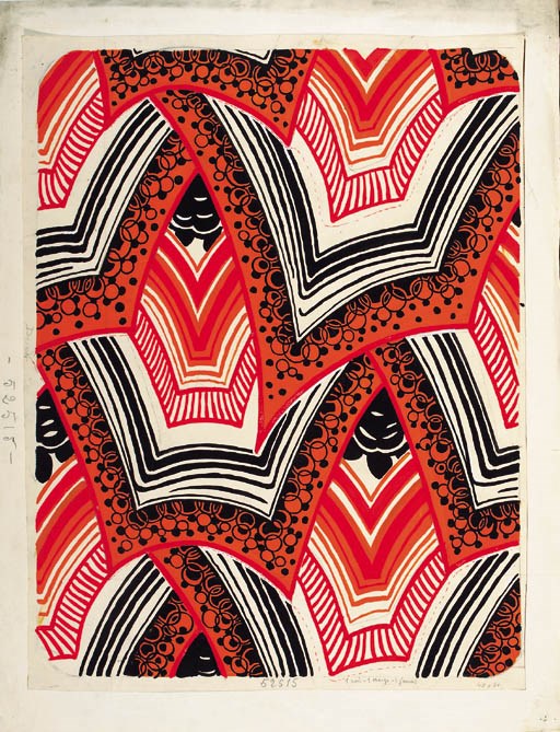 Thirteen textile designs by Gattiker - 1925-1926
See Illustration