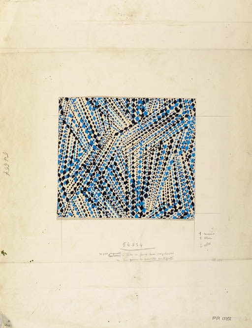 A large collection of Avant-Garde designs for textiles, some stamped P.R.George, some with colourways - circa 1936(a lot) See Illustration