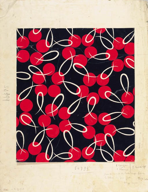 A collection of mainly abstract designs for textiles one stamped Sims, others P.R.George - 1937
See Illustration