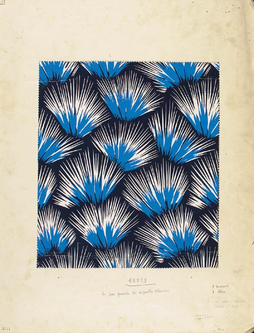 Eight Avant-Garde designs for textiles, one signed L.Boq - 1937-1938
See Illustration 	 (8)
