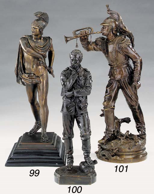 A Continental bronze figure of Mars, early 20th century